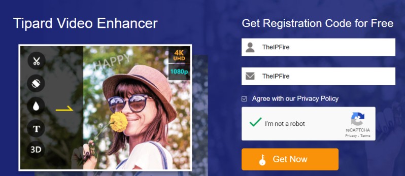 Tipard Video Enhancer Free Registration Code