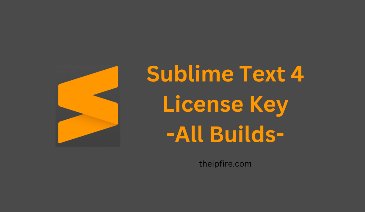 Sublime Text 4 License Key