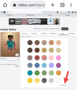 customize every body part color of Roblox character